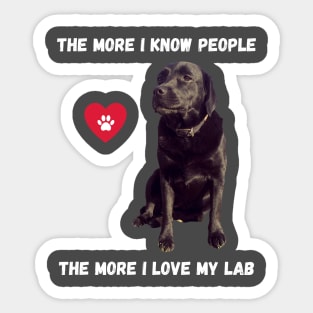 The More I Know People, The More I Love My Lab Sticker